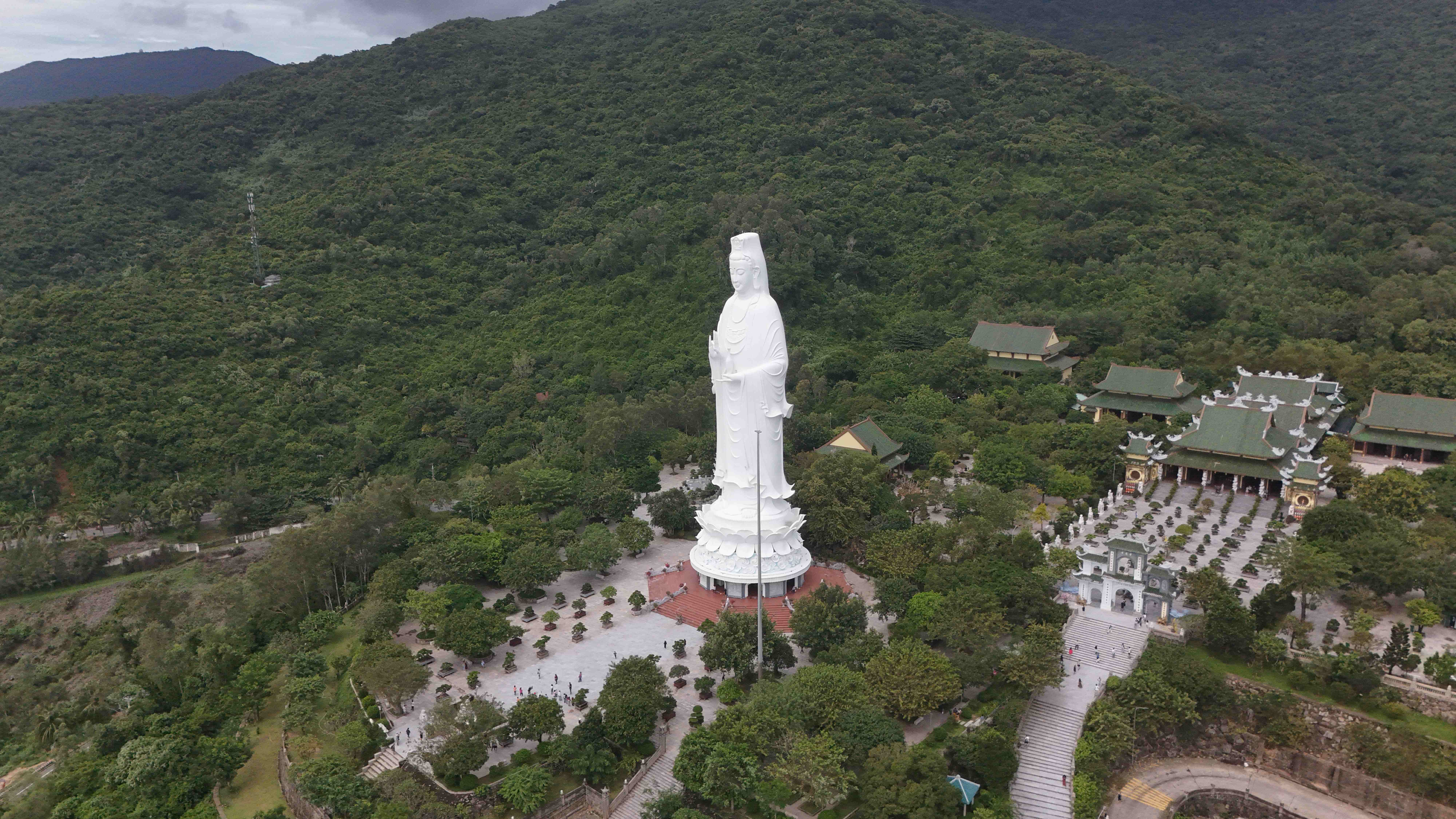 Da Nang, Vietnam - Lady Buddha statue and temple complex showcasing spiritual serenity for medical tourism recovery